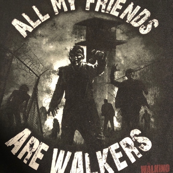 All My Friends Are Walkers Sz M Walking Dead auth - Picture 2 of 10
